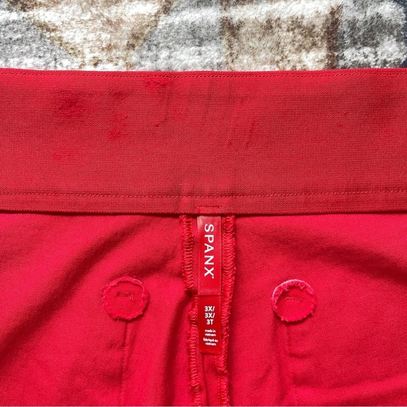 Spanx polished kick flare true red pull on pants ankle - Picture 3 of 5